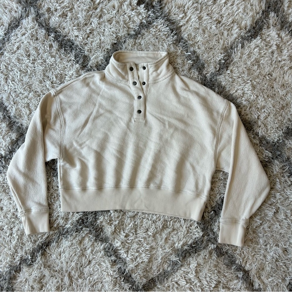 AMERICAN EAGLE | Boxy Snap Sweatshirt, Size XS